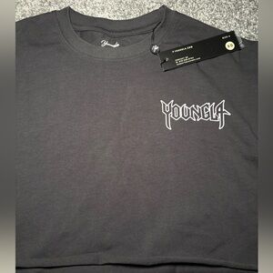 YoungLA Black Cropped Tee